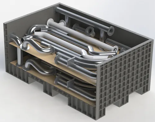 Returnable crate with collapsible sides at H-P Products